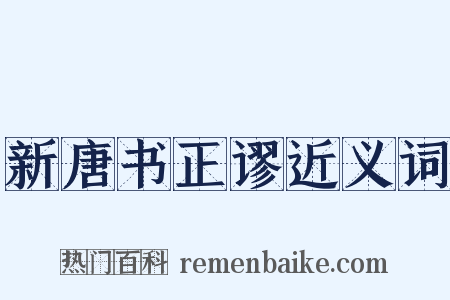 新唐书正谬近义词是什么意思的图片